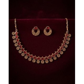 Ruby Coin Necklace