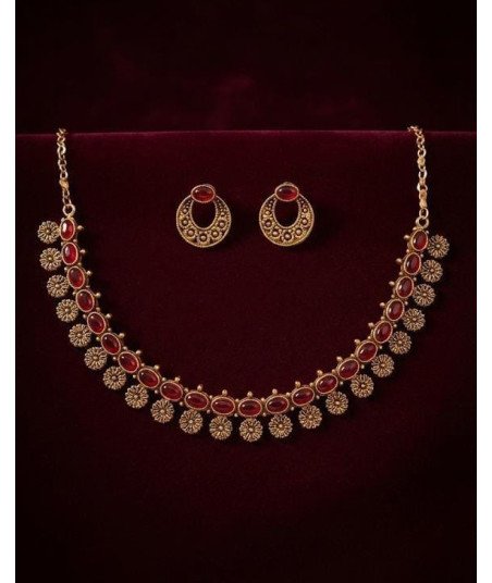 Ruby Coin Necklace