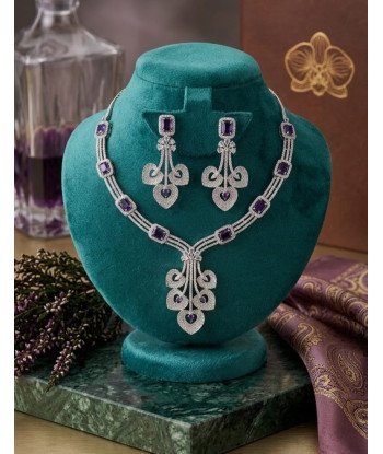Contemporary Silver-Tone Stone Necklace